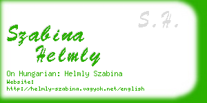 szabina helmly business card